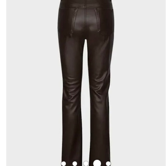 7 For All Mankind Straight Leg Faux Leather Pants. NWT. - Picture 2 of 4
